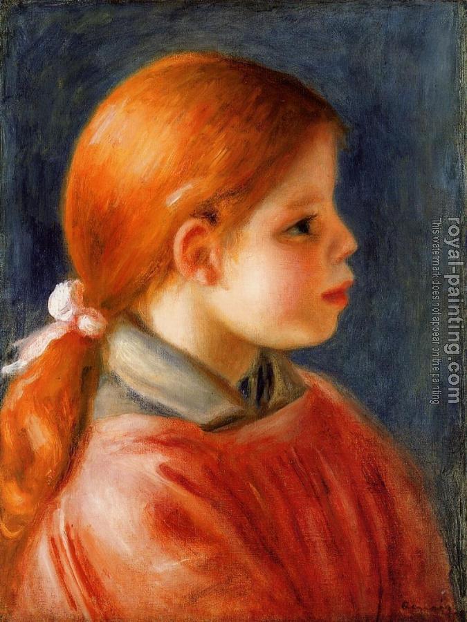 Pierre Auguste Renoir : Head of a Young Woman II